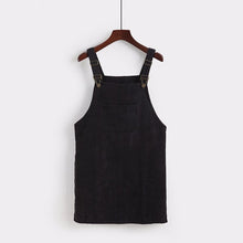 Load image into Gallery viewer, 2019 Women Retro Corduroy Dress Autumn Spring Suspender Sundress Sarafan Loose Vest Overall Dress Female Natural Casual Dresses