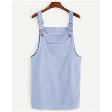 Load image into Gallery viewer, 2019 Women Retro Corduroy Dress Autumn Spring Suspender Sundress Sarafan Loose Vest Overall Dress Female Natural Casual Dresses