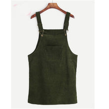 Load image into Gallery viewer, 2019 Women Retro Corduroy Dress Autumn Spring Suspender Sundress Sarafan Loose Vest Overall Dress Female Natural Casual Dresses