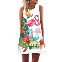 Load image into Gallery viewer, Ehuanhood Sleeveless Boho Beach Dress Women Floral Feather Print 2019 Summer Dress New Mini  Casual Dresses for Ladies Vestidos