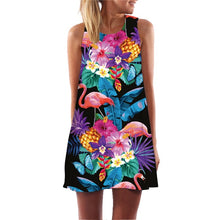 Load image into Gallery viewer, Ehuanhood Sleeveless Boho Beach Dress Women Floral Feather Print 2019 Summer Dress New Mini  Casual Dresses for Ladies Vestidos