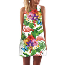 Load image into Gallery viewer, Ehuanhood Sleeveless Boho Beach Dress Women Floral Feather Print 2019 Summer Dress New Mini  Casual Dresses for Ladies Vestidos