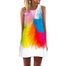 Load image into Gallery viewer, Ehuanhood Sleeveless Boho Beach Dress Women Floral Feather Print 2019 Summer Dress New Mini  Casual Dresses for Ladies Vestidos