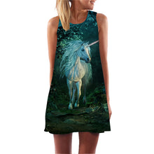 Load image into Gallery viewer, Ehuanhood Sleeveless Boho Beach Dress Women Floral Feather Print 2019 Summer Dress New Mini  Casual Dresses for Ladies Vestidos