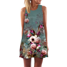 Load image into Gallery viewer, Ehuanhood Sleeveless Boho Beach Dress Women Floral Feather Print 2019 Summer Dress New Mini  Casual Dresses for Ladies Vestidos