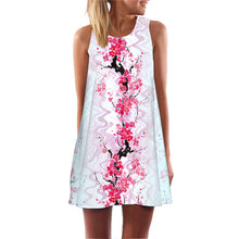 Load image into Gallery viewer, Ehuanhood Sleeveless Boho Beach Dress Women Floral Feather Print 2019 Summer Dress New Mini  Casual Dresses for Ladies Vestidos