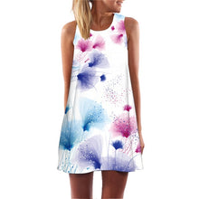 Load image into Gallery viewer, Ehuanhood Sleeveless Boho Beach Dress Women Floral Feather Print 2019 Summer Dress New Mini  Casual Dresses for Ladies Vestidos