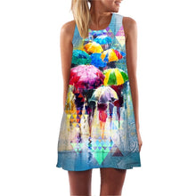 Load image into Gallery viewer, Ehuanhood Sleeveless Boho Beach Dress Women Floral Feather Print 2019 Summer Dress New Mini  Casual Dresses for Ladies Vestidos