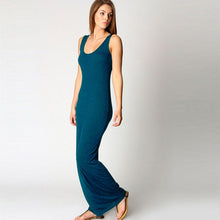 Load image into Gallery viewer, High Stretch Tank Robe Spring Summer Thin Long Dress Vestidos 2018 Elegant Women Sexy Dress O-neck Sleeveless Slim Maxi Dress