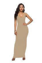 Load image into Gallery viewer, High Stretch Tank Robe Spring Summer Thin Long Dress Vestidos 2018 Elegant Women Sexy Dress O-neck Sleeveless Slim Maxi Dress