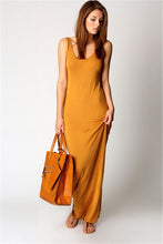 Load image into Gallery viewer, High Stretch Tank Robe Spring Summer Thin Long Dress Vestidos 2018 Elegant Women Sexy Dress O-neck Sleeveless Slim Maxi Dress