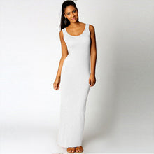 Load image into Gallery viewer, High Stretch Tank Robe Spring Summer Thin Long Dress Vestidos 2018 Elegant Women Sexy Dress O-neck Sleeveless Slim Maxi Dress