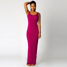Load image into Gallery viewer, High Stretch Tank Robe Spring Summer Thin Long Dress Vestidos 2018 Elegant Women Sexy Dress O-neck Sleeveless Slim Maxi Dress